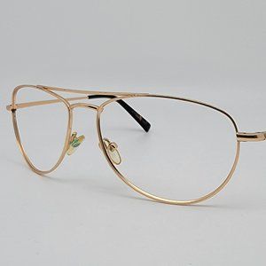 EyeFly Bleecker Street Matte Gold Aviator Sunglasses Frame 60-16-135